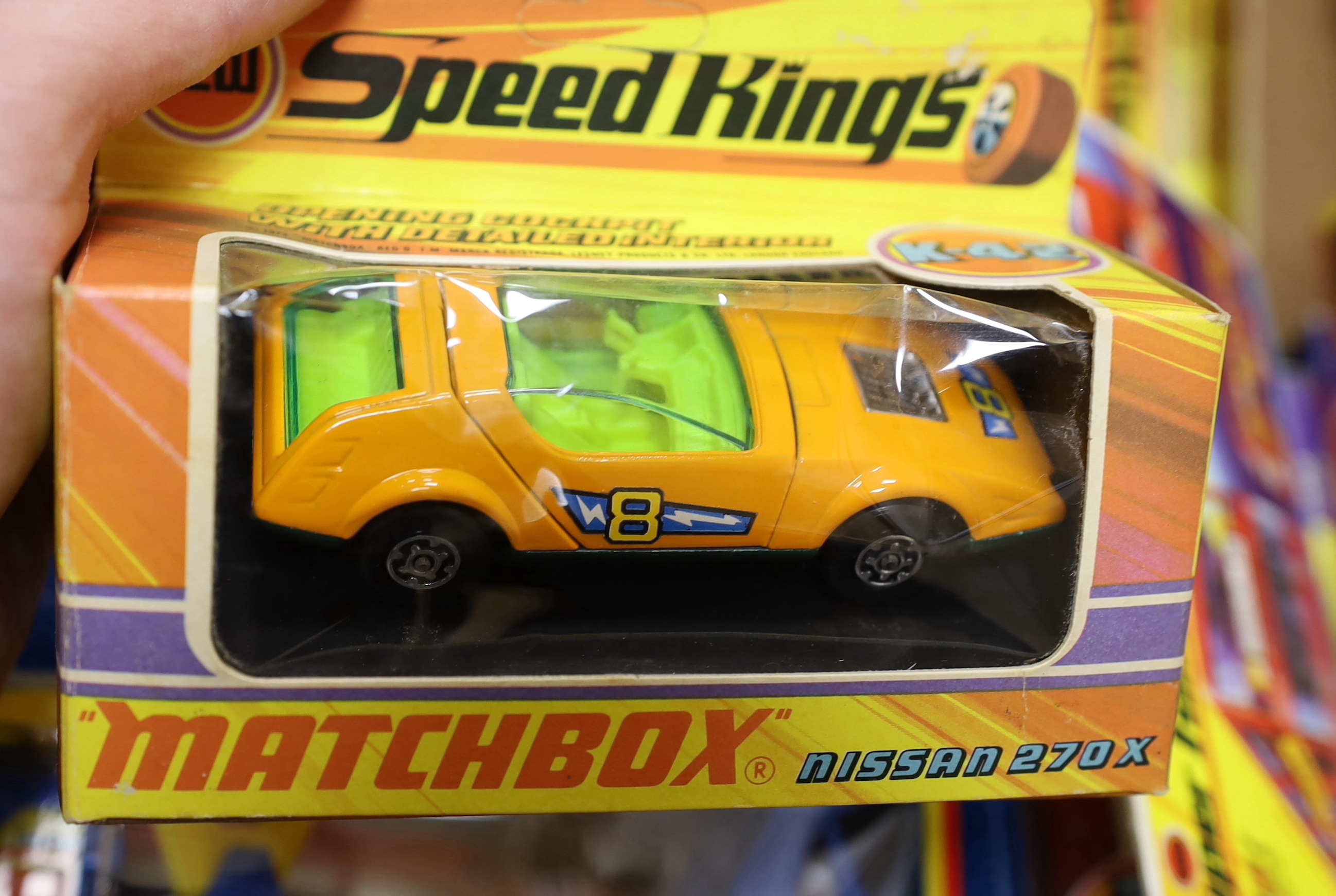 1970s boxed Matchbox diecast vehicles (27), from the Convoy series, Speed Kings, Super Kings, etc.